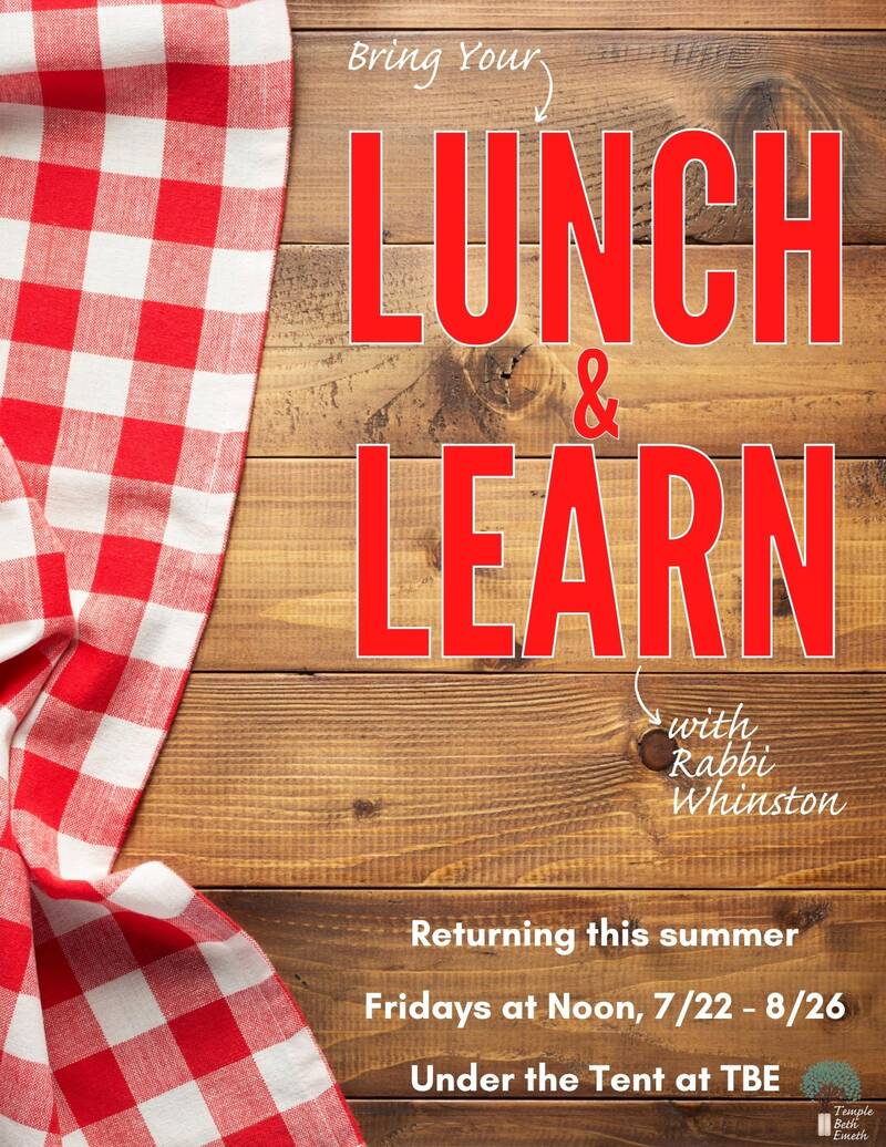 Banner Image for Lunch & Learn w/ Rabbi Whinston